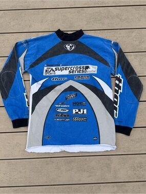 Vintage 90s Thor SFX Motor Sports Racing Jersey Shirt Size Small Motocross MX